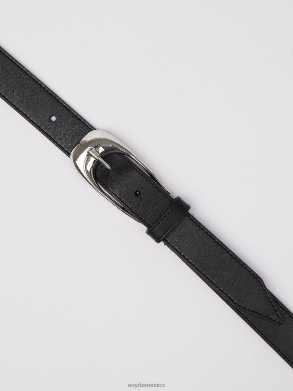 Aeyde becerro negro/plata leona accesorio 4L04V133