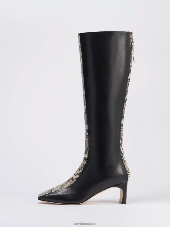 Aeyde negro/crema becerro/serpiente Morgana calzado 4L04V113