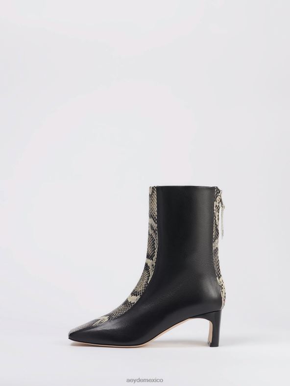 Aeyde negro/crema becerro/serpiente manu calzado 4L04V111