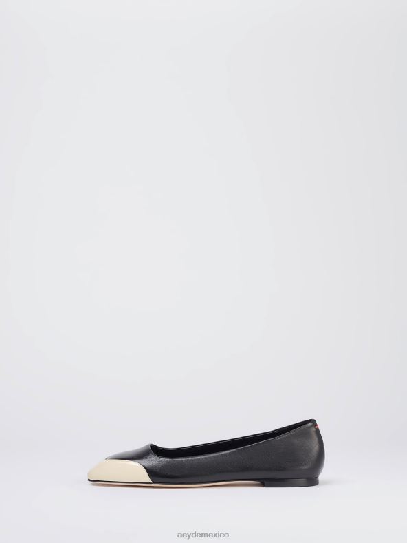 Aeyde negro/napa crema/charol iris calzado 4L04V184