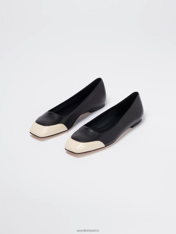 Aeyde negro/napa crema/charol iris calzado 4L04V184